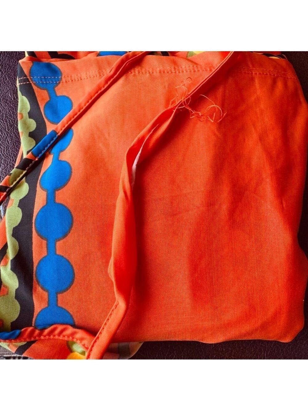 Vintage VENUS Orange Halter Strappy Maxi Dress Medium - Picture 12 of 14